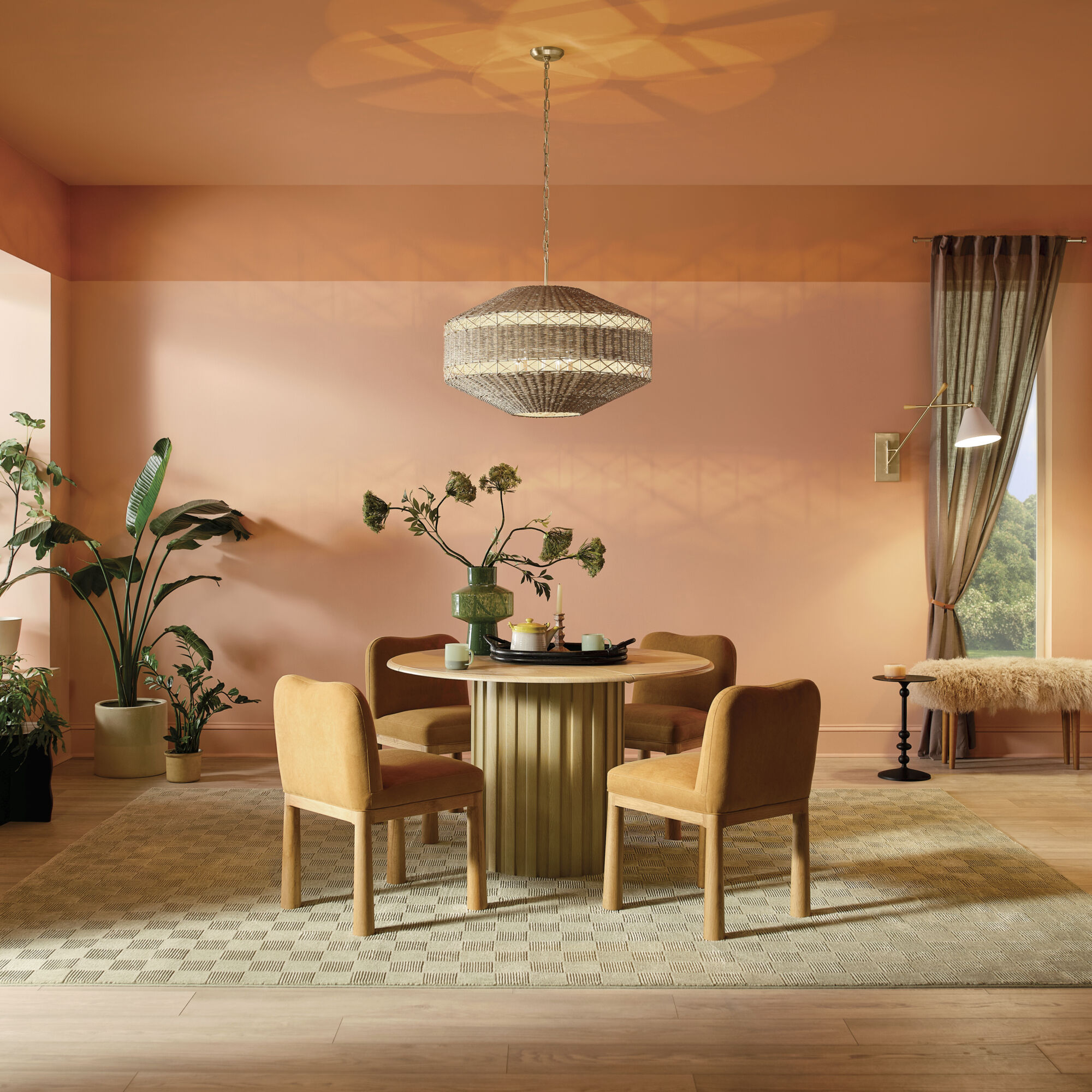 Lulo 4 Light Champagne Bronze Pendant Ceiling Light